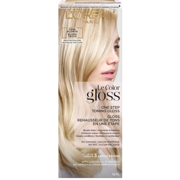 L'Oreal Other - L'Oreal Paris Le Color One Step Hair Toning Gloss, Cool Blonde, 4 Ounce